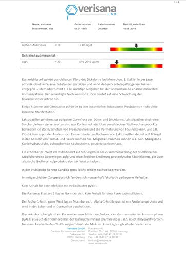 Gesundheitscheck Darm PLUS – Stuhltest für Leaky Gut/Durchlässiger Darm, Candida, Darmbakterien & Darmflora Status, Helicobacter-pylori, Alpha-1-Antitrypsin, Darmentzündungen – inkl. Laborbericht