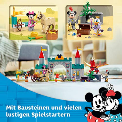 LEGO 10780 Disney Mickys Burgabenteuer Spielzeug-Schloss zum Bauen, inkl. Daisy, Donald Duck, Micky und Minnie Maus, ab 4 Jahre