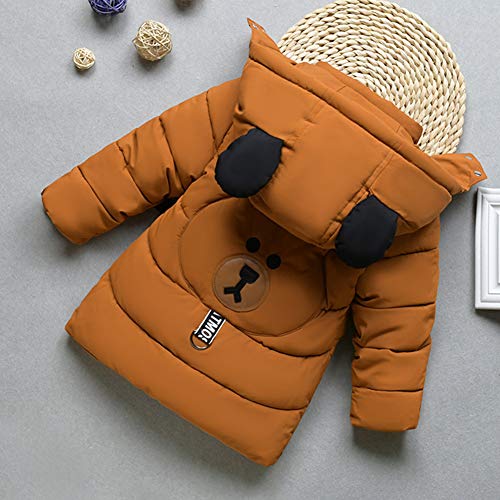 SXSHUN Jungen Winterjacke mit Abnehmbarer Kapuze Kinder Verdickte Outdoor Jacke Mädchen Wintermantel Daunenmantel Daunenjacke