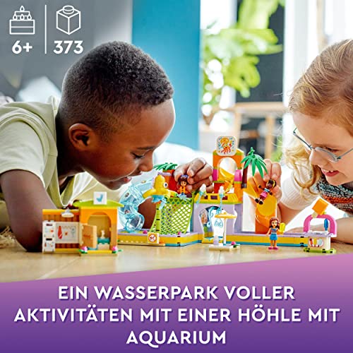 LEGO 41720 Friends Wasserparkerlebnis Spielset, Heartlake City Schwimmbad mit Mini-Puppen u. a. Olivia, Kinderspielzeug ab 6 Jahren