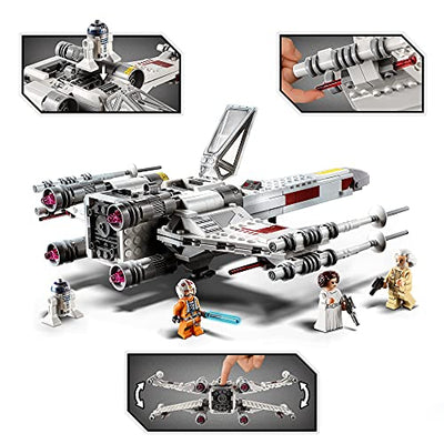 LEGO 75301 Star Wars Luke Skywalkers X-Wing Fighter Spielzeug mit Prinzessin Leia und Droide R2-D2 als Figur