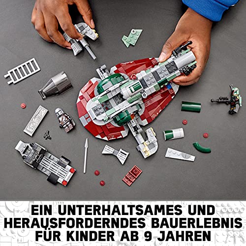 LEGO 75312 Star Wars Boba Fetts Starship™, Bauset für Kinder ab 9 Jahren, Mandalorian-Modell mit 2 Minifiguren