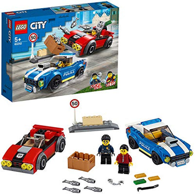 Legoo Lego City Set: 60242 - Festnahme auf der Autobahn + 30366 Polizei Auto, ab 5 Jahre