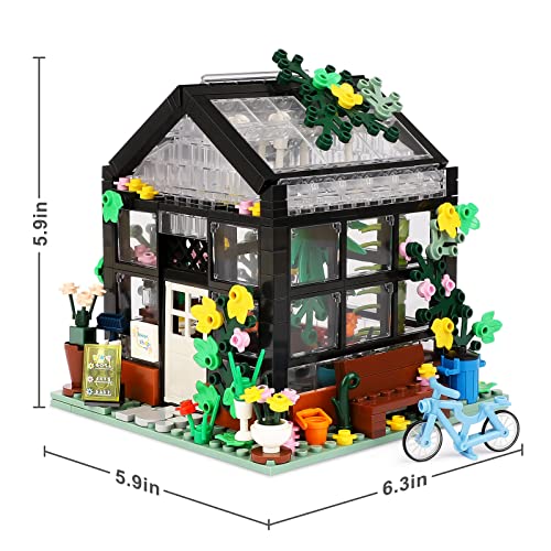 QLT Flower Haus LED Bauset, kompatibel mit Lego Friends mädchen Haus Schaffen Sie Eleganz und Wärme, Modell klemmbausteine Baustein Geschenk für Mädchen 6-12 und Liebhaber von Bausteinen (579 Stück)