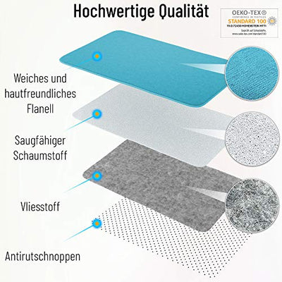 Sanilo Badteppich Rund I viele schöne Badematten zur Auswahl I Badvorleger sehr weich und rutschfest I waschbar und schnelltrocknend (Fort Lauderdale, 80 cm)