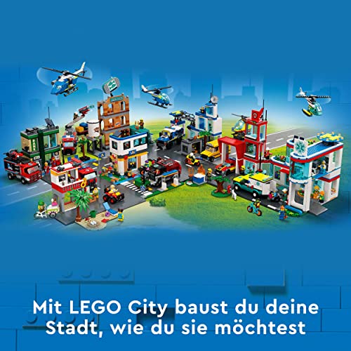 LEGO 60324 City Geländekran, Mobilkran, LKW-Spielzeug, Kinderspielzeug für Jungen und Mädchen ab 7 Jahren, Baufahrzeug Set, Geschenk zu Weihnachten