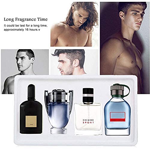 Herren Eau de Toilette Set, 25ml x 4PCS Tragbare Herren Duft Köln Parfüm Set Langlebiges Parfüm Geschenk für Ehemann Vater Freund