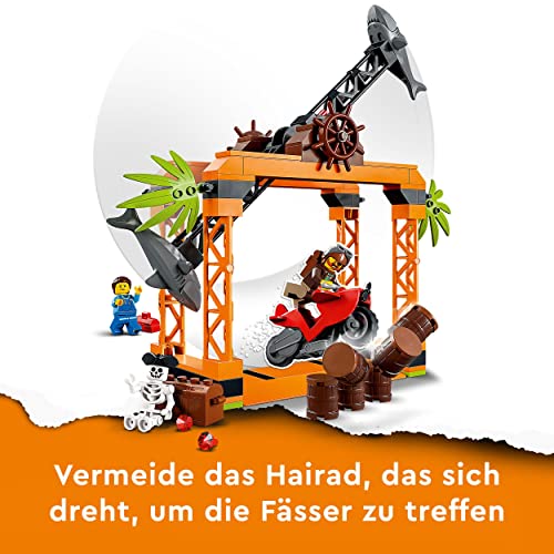 LEGO 60342 City Stuntz Haiangriff-Challenge Set, inkl. Motorrad und Stunt Racer Minifigur, Action-Spielzeug für Kinder ab 5 Jahre