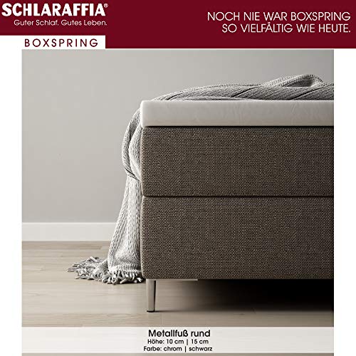 Schlaraffia Juliet Boxspringbett 180x200 cm hellgrau inkl. GELTEX® Topper TFK Matratzen H2 & H3