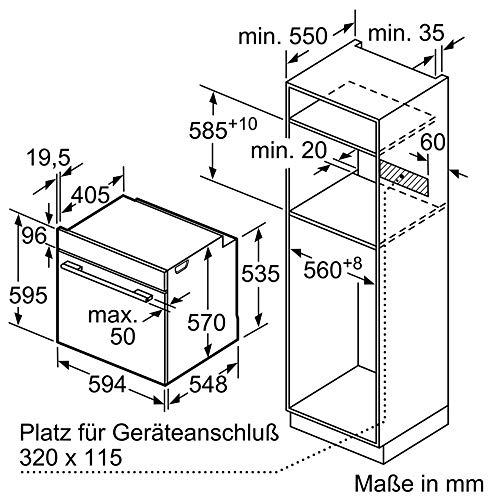 Neff B1CCE2AN0 Einbau-Backofen N50 / 60 cm / 71 l / Edelstahl / CircoTherm / EasyClean [Energieklasse A]