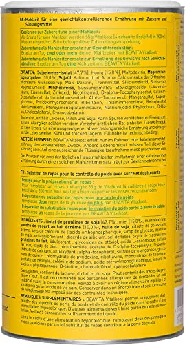 BEAVITA Vitalkost Diät-Shake Vanille Original (3x500g) - Diät Shakes zum Abnehmen - Nährstoffreicher Mahlzeitersatz mit Eiweiss Protein Pulver - Gewicht reduzieren mit eiweißreichen Abnehm Shakes