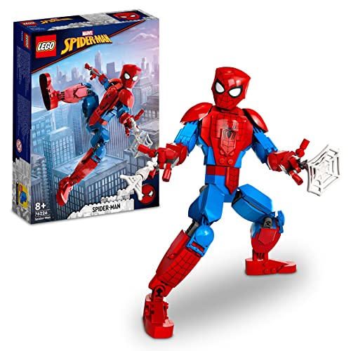 LEGO 76226 Marvel Spider-Man Figur, voll bewegliches Action-Spielzeug, sammelbares Superhelden Set, Spielzeug für Jungen und Mädchen