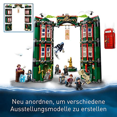 LEGO 76403 Harry Potter Zaubereiministerium modulares Set zum Bauen mit Minifiguren und Umwandlungsmechanismus, Geschenk zu Weihnachten für Sammler