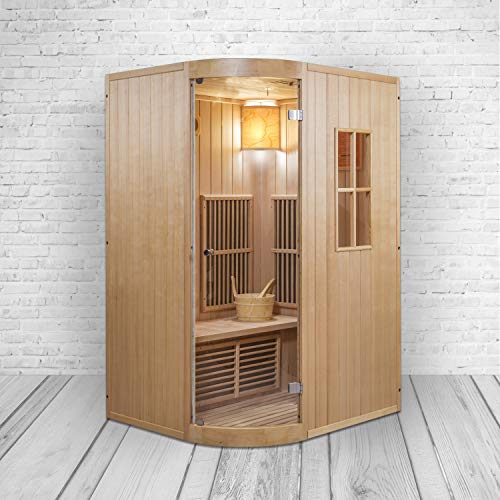 XXL Luxus LED Infrarotsauna +Infrarotkabine Kombi SET Sauna inkl. Saunaofen inkl. Lieferung mit Spedition