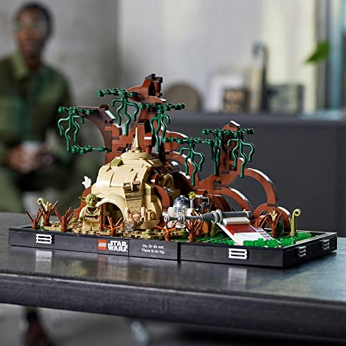 LEGO 75330 Star Wars Jedi Training auf Dagobah – Diorama Set für Erwachsene mit Luke Skywalker, Yoda, R2-D2 und Luke Skywalkers X-Wing, Geschenkidee für Männer, Frauen, Ihn, Sie