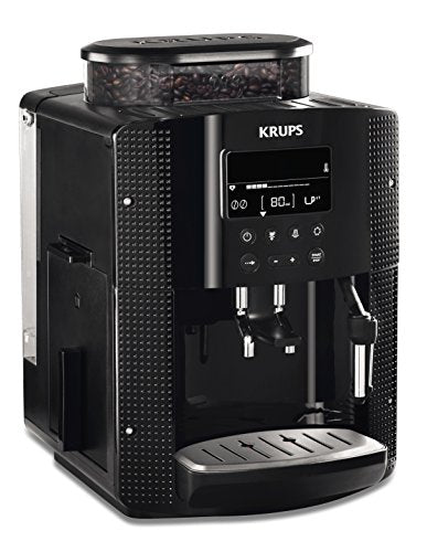 Krups EA8150 Kaffeevollautomat Essential Espresso | 1450 Watt | 1,7 Liter Wassertank | 15 bar | LCD-Display | 3 Temperaturstufen + 3 Mahlgrade | Schwarz