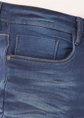 riverso Herren Jeans Shorts RIVPaul Kurze Hose Sommer Bermuda Stretch Denim Short Sweathose Baumwolle Grau Blau Dunkelblau w30 - w42, Größe:W 33, Farbe:Dark Blue Denim (D147)