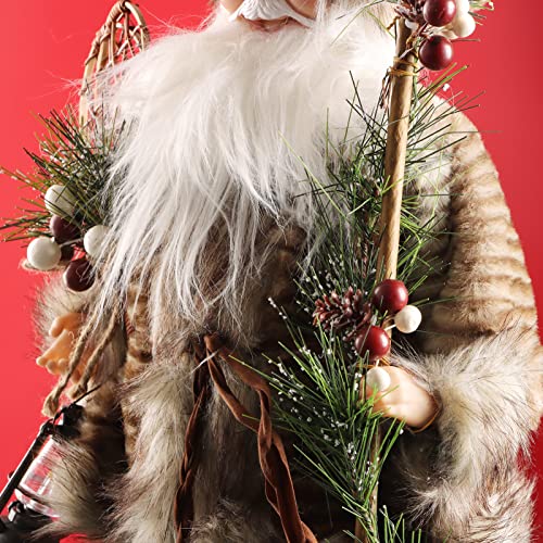 ABXMAS Weihnachtsmann Puppe Figur Neuartige Ornamente, Handgefertigt Weihnachtspuppe Dekoration 50cm, Exquisite Santa Claus Puppe für Weihnachtsdeko, Geschenk, Display, Party