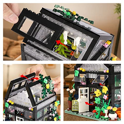 QLT Flower Haus LED Bauset, kompatibel mit Lego Friends mädchen Haus Schaffen Sie Eleganz und Wärme, Modell klemmbausteine Baustein Geschenk für Mädchen 6-12 und Liebhaber von Bausteinen (579 Stück)