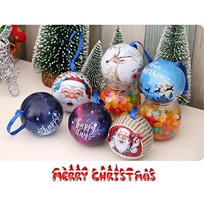 WWWFZS Weihnachtskugel Dekoration 9Pcs Weihnachtsdekorationen Weihnachtskugeln Zuckerdosen Weihnachtsbaum Anhänger Geschenke zufällige Farbe