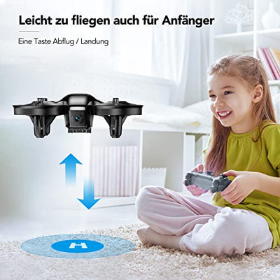 Potensic Mini Drohne für Kinder mit Kamera 3 Akkus RC Quadrocopter Drohne FPV Live Übertragung Ferngesteuerte Drohne Spielzeug Drohne für Einsteiger Auswechselbarer Akku Höhe Halten Schwerkraft