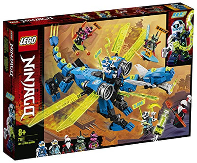 Lego 71711 NINJAGO Jays Cyber-Drache Mech, Bauset mit den Minifiguren Jay, NYA und Unagami