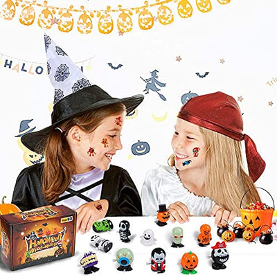 FunsLane Halloween Kürbis Ghost Skull Wind Up Spielzeug, lustige Springen Spielzeug für Halloween Parteibevorzugung Goody Bag Füller (12 Pack)