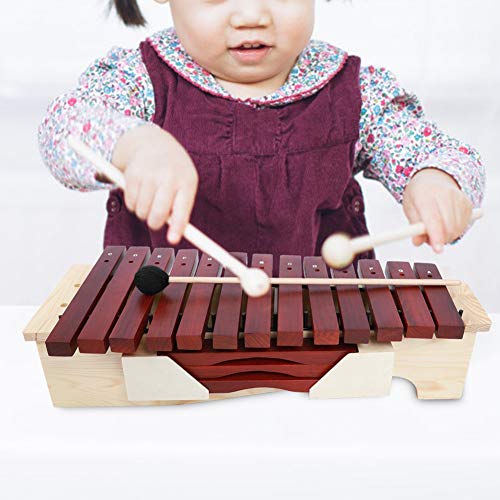 Xylophon-Spielzeug für Kinder mit 2-teiligen Schlägeln, rotes Hartholz-Xylophon-Musikspielzeug, bestes Weihnachtsgeschenk für Kinder