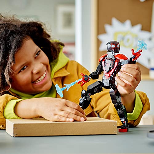 LEGO 76225 Marvel Miles Morales Figur, voll bewegliches Action-Spielzeug, sammelbares Spider-Man Set, Spielzeug für Jungen und Mädchen