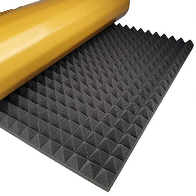 Akustikschaumstoff Selbstklebend Pyramiden Matte 100x200 x 6 cm von GMP Tech beauty of sound - Dämmung Schaumstoff zum gaming zimmer - Schallschutz wand im musikstudio - Acoustic foam - Echo absorber