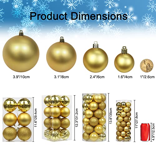 6CM Weihnachtsdeko Weihnachtskugeln, 25 Stücke Bruchsiche Christbaumkugeln Ornamente Weihnachtsbaumschmuck für Weihnachtsbaum Christbaumkugeln Weihnachtsdekoration Kugeln