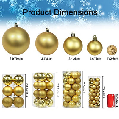 6CM Weihnachtsdeko Weihnachtskugeln, 25 Stücke Bruchsiche Christbaumkugeln Ornamente Weihnachtsbaumschmuck für Weihnachtsbaum Christbaumkugeln Weihnachtsdekoration Kugeln