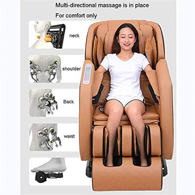 Massagestuhl, Ganzkörpermassage, Linderung Massagestuhl Home Massage Stuhl Zero Gravity Experience Shiatsu Recliner Bluetooth Music Zurück Heizung Ganzkörper Airbag Single Sofa Professionelle Masse Be