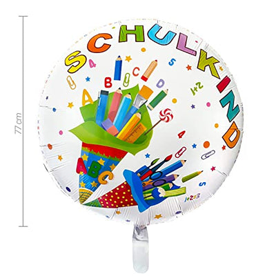 Oblique Unique® Schulkind Folien Ballon Luftballon Hänge Deko für Einschulung Schuleinführung Schulanfang Schulstart für Jungen und Mädchen