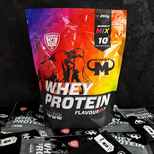 Mammut Nutrition Whey Protein, Flavour Mix, Molke, Eiweiß, Protein Shake, 10 x 25 g Portionsbeutel , 250 g