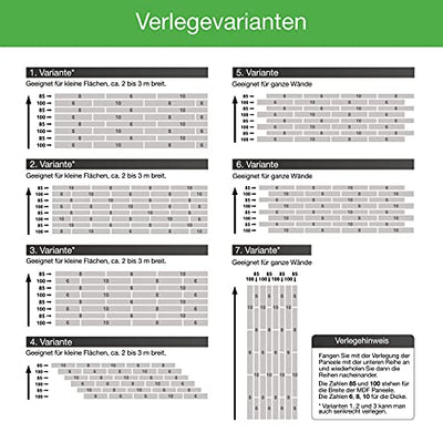 HEXIM Wandverkleidung - Stilvolle 3D Paneele mit 7 Verlegevarianten, Holzpaneele aus MDF - (1,13qm Eiche Sonoma) Wandverblender Paneel Verkleidung Innenbereich