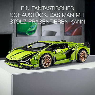 LEGO 42115 Technic Lamborghini Sián FKP 37 Rennwagen, Modell-Bauset für Erwachsene, Geschenkidee zu Weihnachten für Männer oder Frauen, Sammlerstück