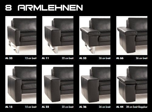 moebelhome Leder Sofa Couch Sofagarnitur Ecksofa Milano V2 Eckcouch Wohnlandschaft Voll Leder NEU