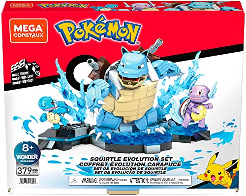 MEGA HDH93 - Mega Construx Pokémon Entwicklungs Set Baukasten, Bauspielzeug für Kinder, tolles Spielzeug Geschenk ab 8 Jahren