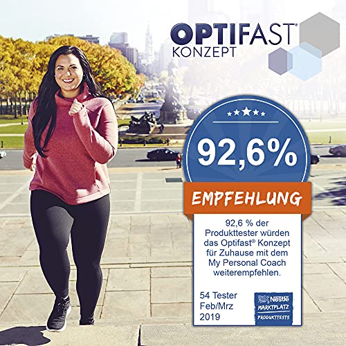 OPTIFAST KONZEPT Diät Shake Erdbeer zum Abnehmen | eiweißreicher Mahlzeitersatz mit wichtigen Vitaminen und Mineralstoffen | schnell zubereitet und lecker im Geschmack | 8 x 55g