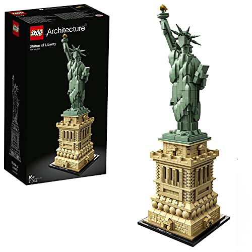 LEGO 21042 Architecture Freiheitsstatue, Modell zum Bauen, New York Souvenir, Weihnachtsgeschenkidee für Sie oder Ihn, Home-Deko, kreative Aktivität