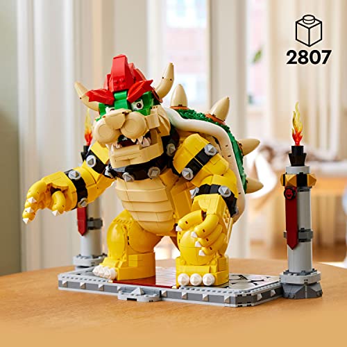 LEGO 71411 Super Mario Der mächtige Bowser, 3D-Modell-Bausatz, Bewegliche Figur zum Sammeln mit Duellplattform, Geschenkidee für Fans