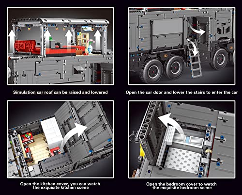 FigureArt Technik LKW Wohnmobil Off-Road Bausatz, 6068 Teile Groß Technik Klemmbausteine mit Fernbedienung und 5 Motors Kompatibel mit Lego Technik