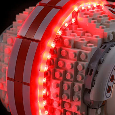 BRIKSMAX Led Beleuchtungsset für Lego Star Wars Helm von Luke Skywalker(Rot Fünf) - Compatible with Lego 75327 Bausteinen Modell - Ohne Lego Set