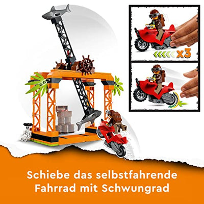 LEGO 60342 City Stuntz Haiangriff-Challenge Set, inkl. Motorrad und Stunt Racer Minifigur, Action-Spielzeug für Kinder ab 5 Jahre