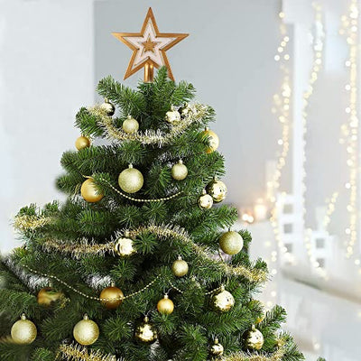 88PCS Weihnachtskugeln Ornamente für Weihnachtsbaum, zarte Weihnachtsdekoration Kugeln Bastelset Bruchsichere Kunststoff weihnachtsbaumschmuck Kugeln Kit für Neujahrsfeier Hochzeitsfeier (Gold+Weißen)