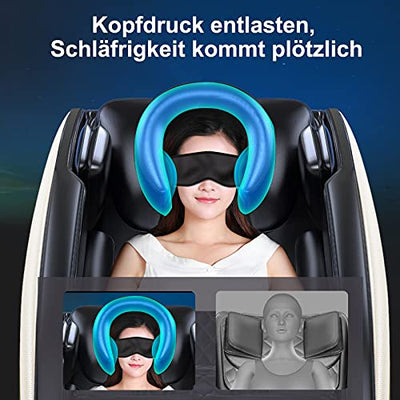 AJDOLL Ganzkörper Zero Gravity Massagesessel mit Fußmassage,Wärmefunktion,Zero-Gravity Massagestuhl,Massagerolle Shiatsu Massagesitz Relaxsessel für Zuhause/Büro