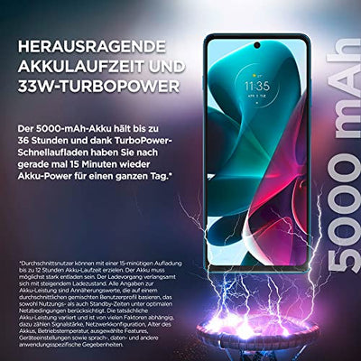 Motorola moto g200 5G Smartphone (6,8"-FHD+-Display, 144 Hz, 108-MP-Kamera, 8/128 GB, 5000 mAh, Android 11), Stellar Blue, inkl. Schutzcover + KFZ-Adapter [Exklusiv bei Amazon]