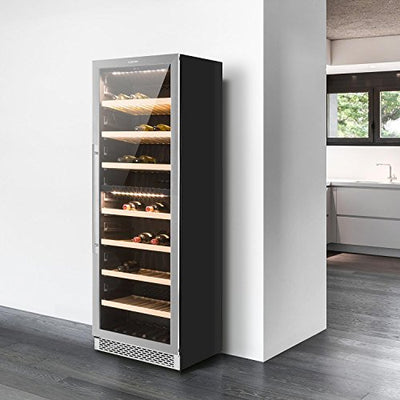 Klarstein Alleinversorger - Standkühlschrank, Kühlschrank, 90 L, 82 cm hoch, 7 L Eisfach, Gemüsefach, Edelstahltür, Türanschlag wechselbar, silber