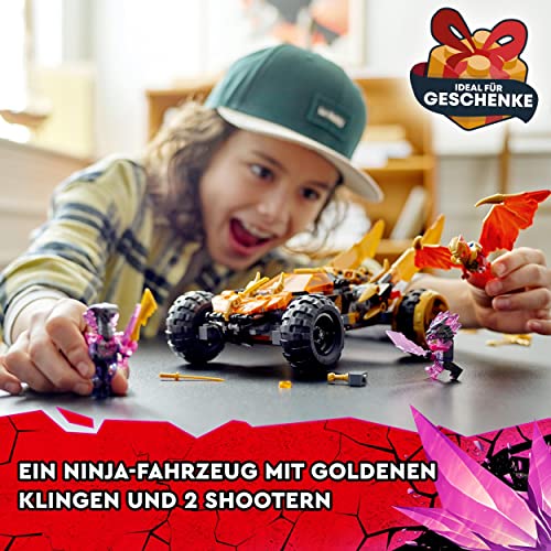 LEGO 71769 NINJAGO Coles Drachen-Flitzer, Set für Kinder mit Spielzeug-Auto, Schlangen-Figur und 3 Minifiguren, inkl. Kai und Cole, Geschenkidee zu Weihnachten